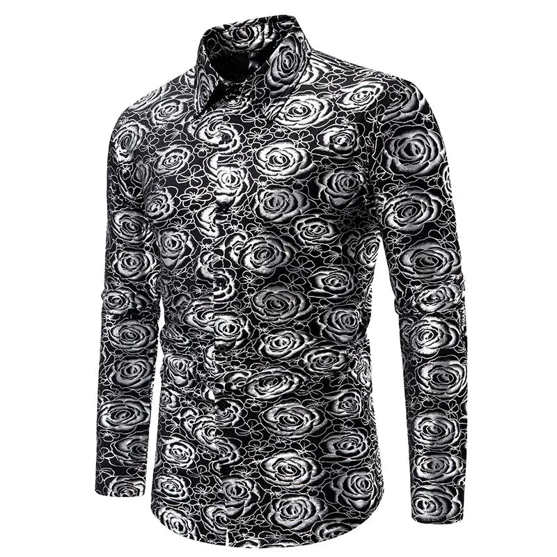 Men's Polyester Turndown Collar Full Sleeves Casual Wear Shirts