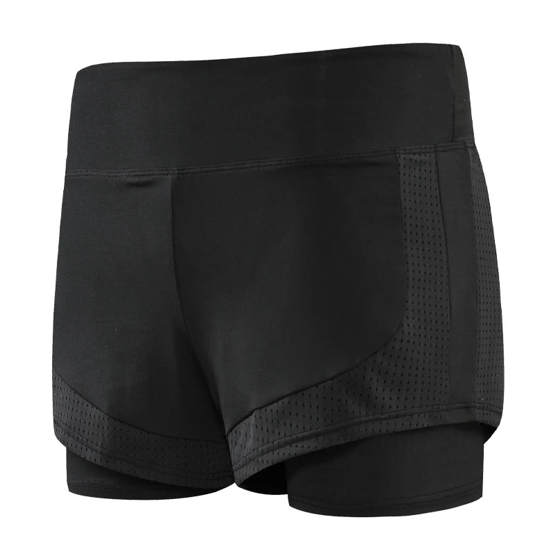 Women's Nylon Solid Pattern Breathable Gym Wear Trendy Shorts