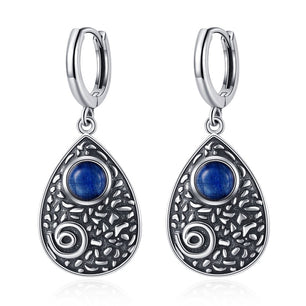 Women's Tibetan Silver Semi-Precious Stone Geometric Earrings