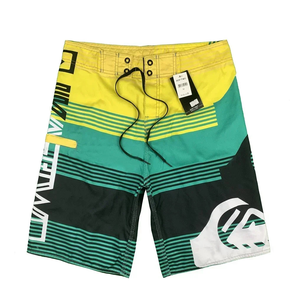 Men's Polyester Drawstring Closure Quick-Dry Swimwear Shorts