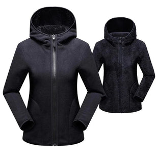 Women's 100% Polyester Full Sleeve Zipper Closure Solid Hoodies