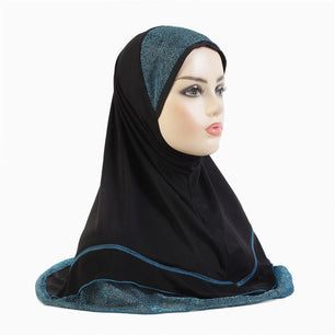 Women's Arabian Polyester Headwear Plain Pattern Casual Hijabs