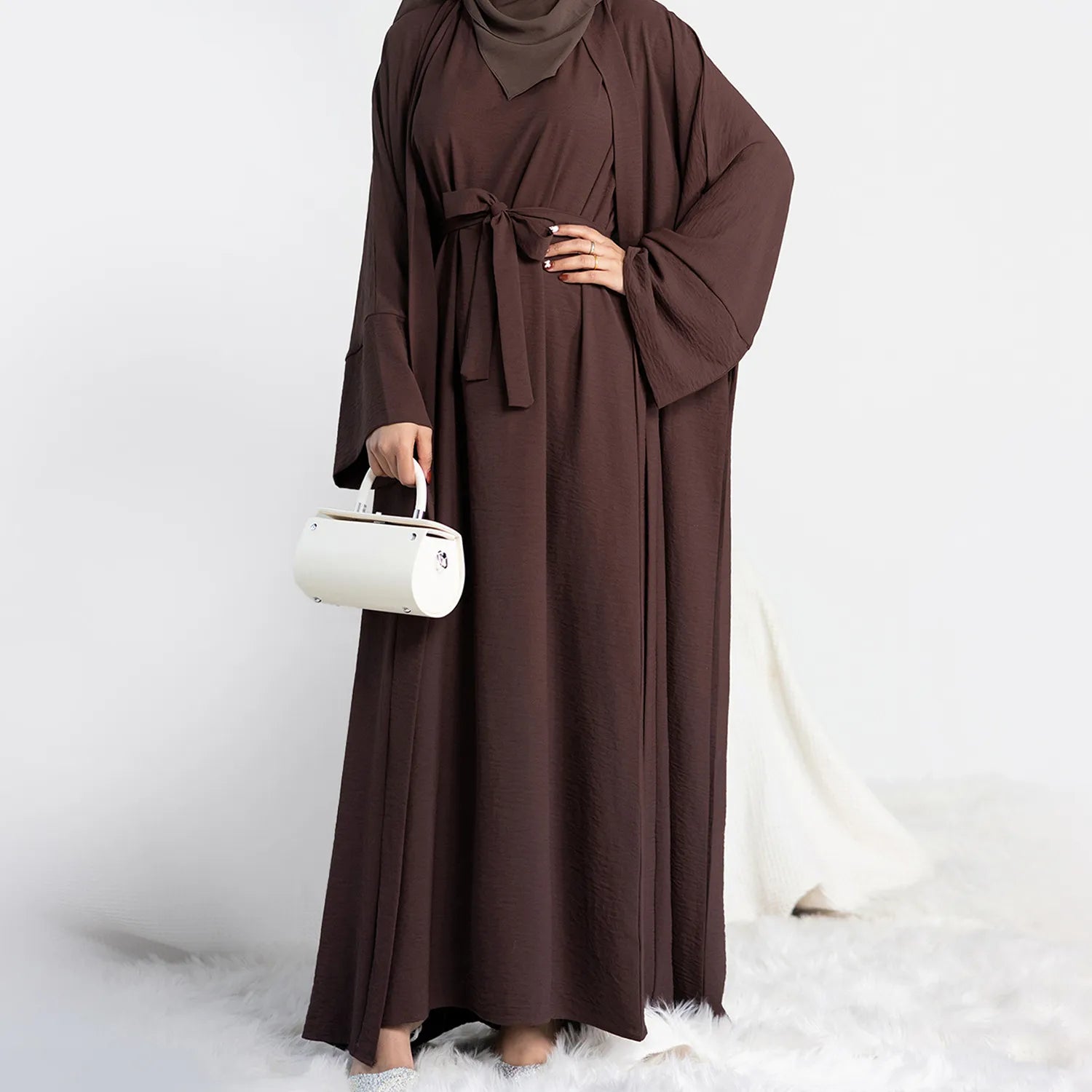 Women's Arabian Polyester Full Sleeve Solid Casual Wear Abaya