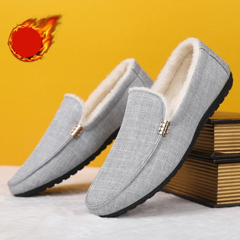 Men's Corduroy Round Toe Slip-On Closure Casual Wear Loafers