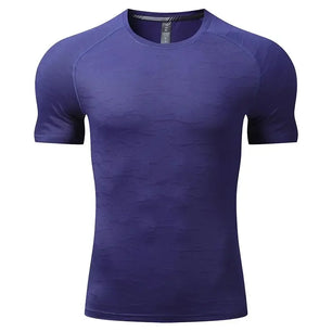 Men's Spandex Short Sleeve Pullover Closure Sportswear T-Shirt