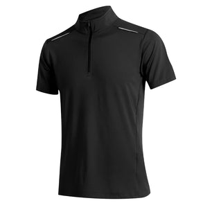 Men's Nylon Short Sleeve Pullover Closure Sportswear T-Shirt