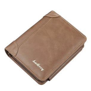 Men's PU Leather Solid Pattern Card Holder Mini Trendy Wallets