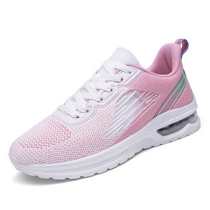 Women's Polyester Lace-Up Closure Sports Wear Running Sneakers