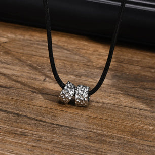 Men's Metal Stainless Steel Link Chain Round Pattern Necklace