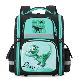 Kid's Nylon Waterproof Zipper Closure Cartoon School Backpack