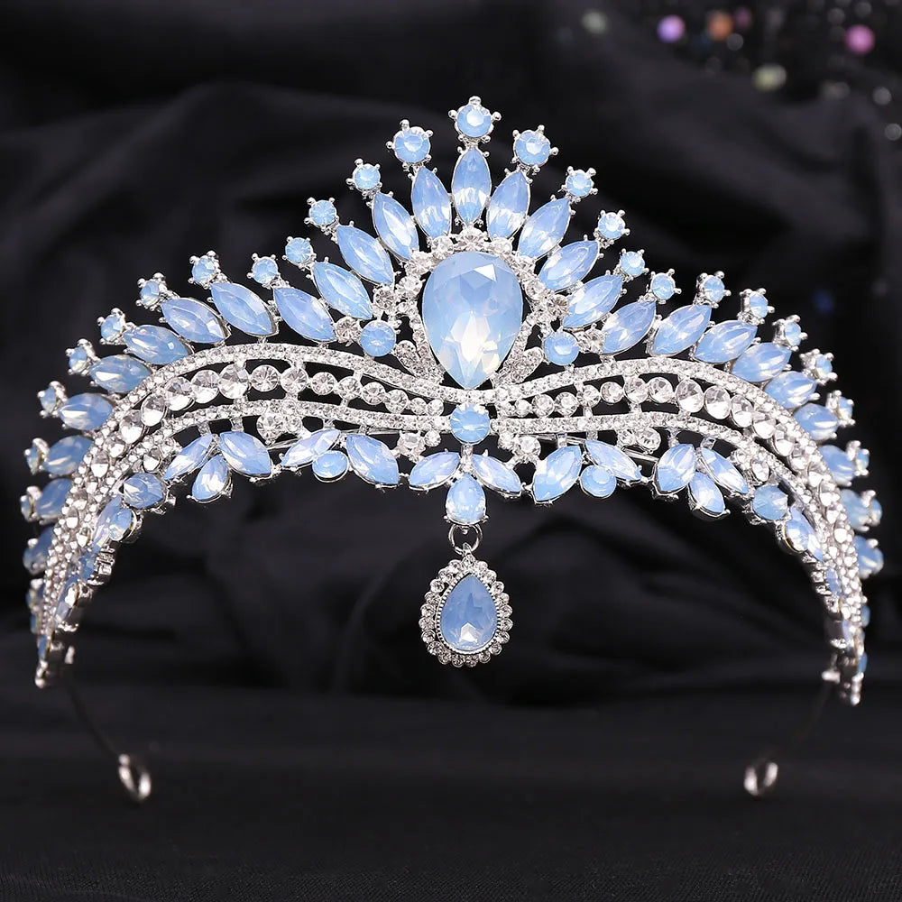 Women's Zinc Alloy Water Drop Pattern Tiaras Bridal Classic Crown