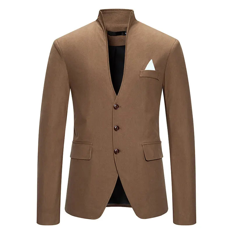 Men's Polyester Long Sleeves Single Breasted Closure Blazer