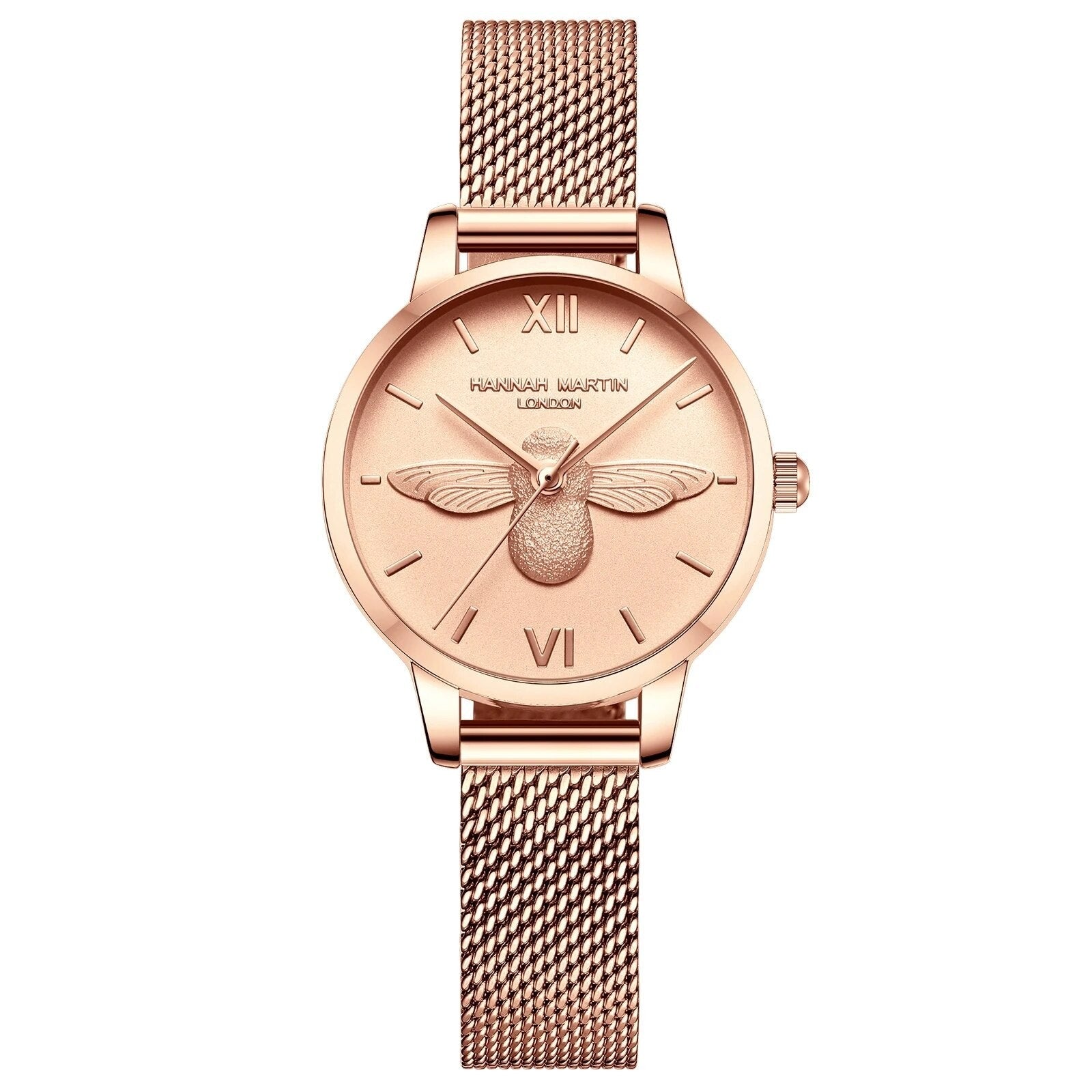 Women's Alloy Case Folding Clasp Luxury Round Shaped Classic Watch