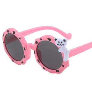 Kid's Polycarbonate Frame Cartoon Shaped UV400 Trendy Sunglasses