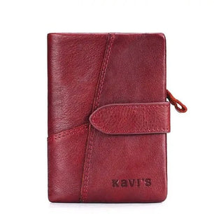 Men's Genuine Leather Zipper Hasp Card Holder Trendy Wallets