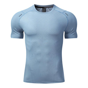 Men's Polyester Short Sleeve Pullover Closure Sportswear T-Shirt