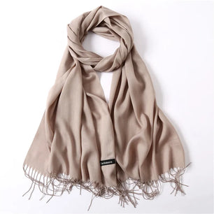 Women's Acrylic Neck Wrap Solid Pattern Trendy Elegant Scarf