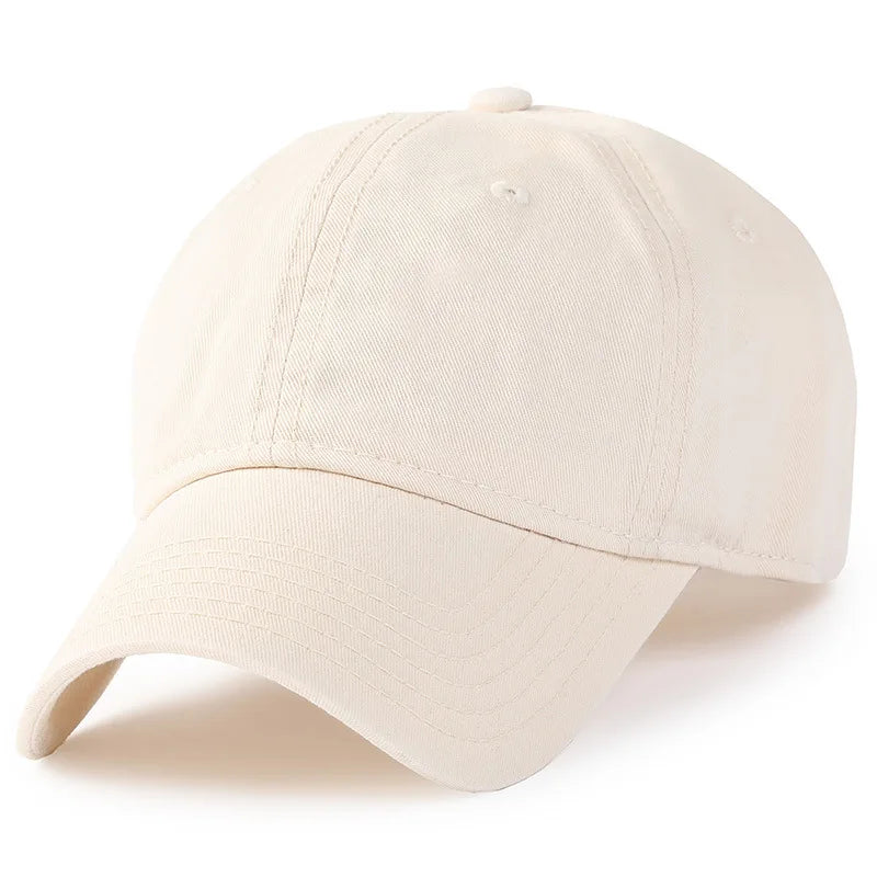 Men's Cotton Adjustable Strap Solid Pattern Casual Baseball Cap