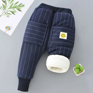 Kid's Girl Cotton Mid Waist Elastic Closure Casual Wear Trousers