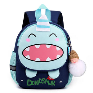 Kid's Nylon Zipper Closure Waterproof Trendy School Backpack