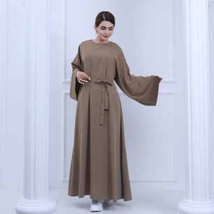 Women's Arabian Polyester Full Sleeve Plain Pattern Elegant Abaya