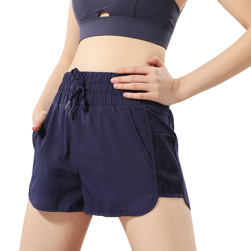 Women's Spandex Solid Pattern Quick Dry Gym Wear Trendy Shorts