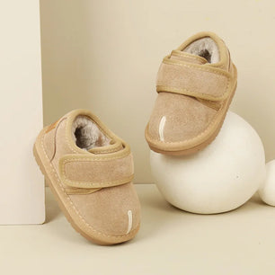 Kid's Suede Round Toe Non-Slip Solid Pattern Casual Wear Shoes