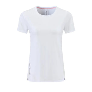 Women's Nylon Short Sleeves Solid Pattern Yoga Fitness Sport Tops