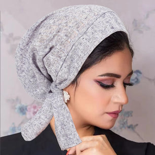 Women's Arabian Polyester Headwear Solid Pattern Turban Hijabs