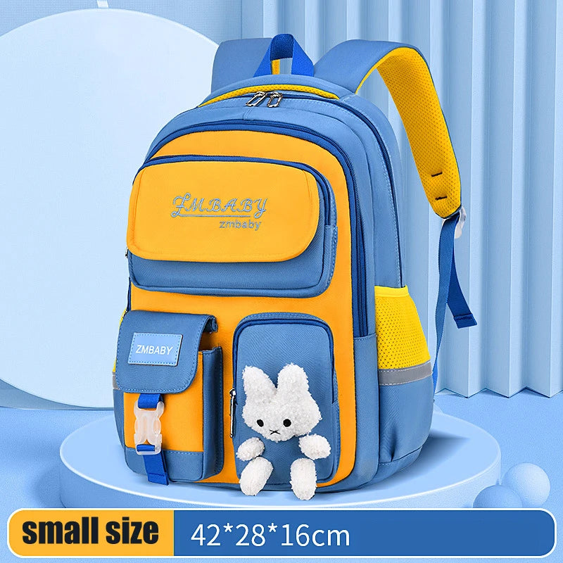 Kid's Nylon Zipper Closure Cartoon Pattern Trendy School Backpack