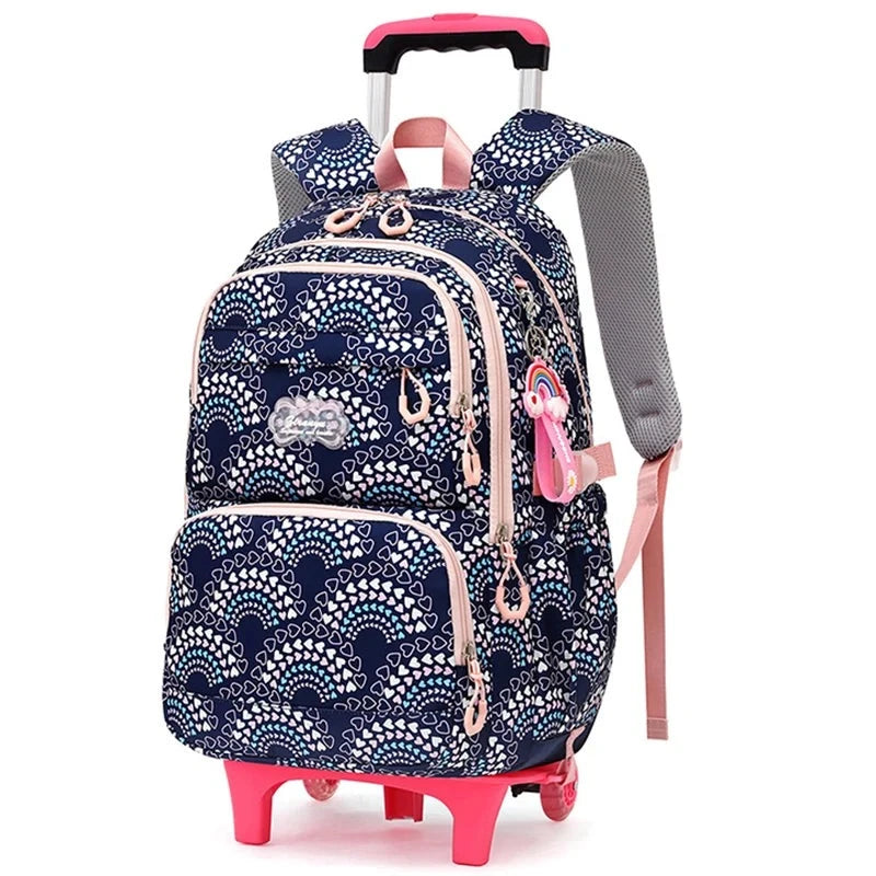 Kid's Nylon Zipper Closure Printed Waterproof School Backpack