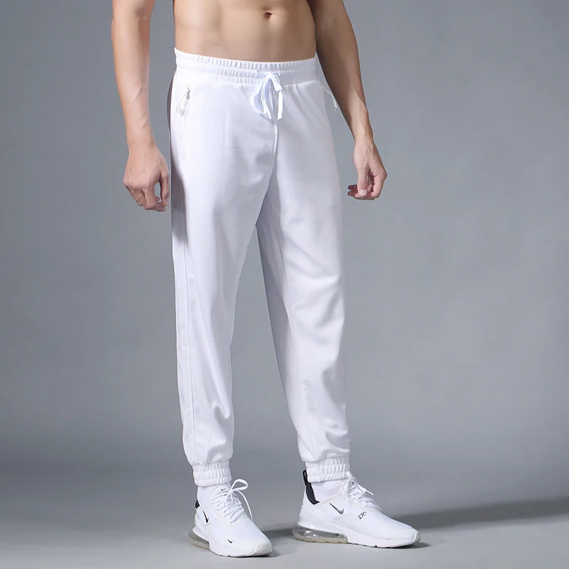 Men's Polyester Drawstring Closure Sweatpants Gymwear Trousers