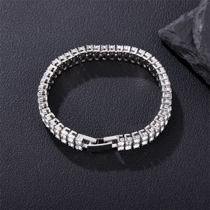 Men's Zinc Alloy Link Chain Toggle Clasp Closure Hip Hop Bracelet