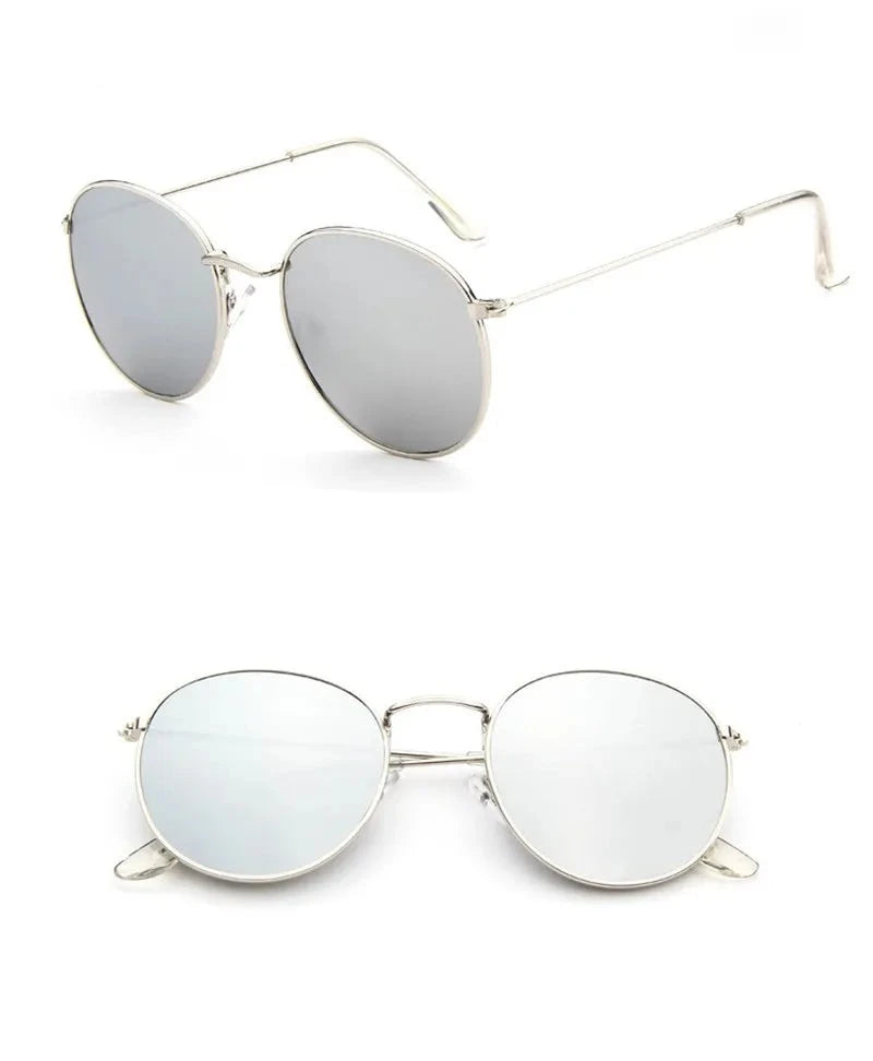 Women's Alloy Frame Polycarbonate Lens Round Shape Sunglasses