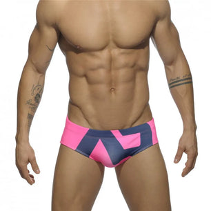 Men's Polyester Drawstring Closure Printed Boxer Swimwear Shorts