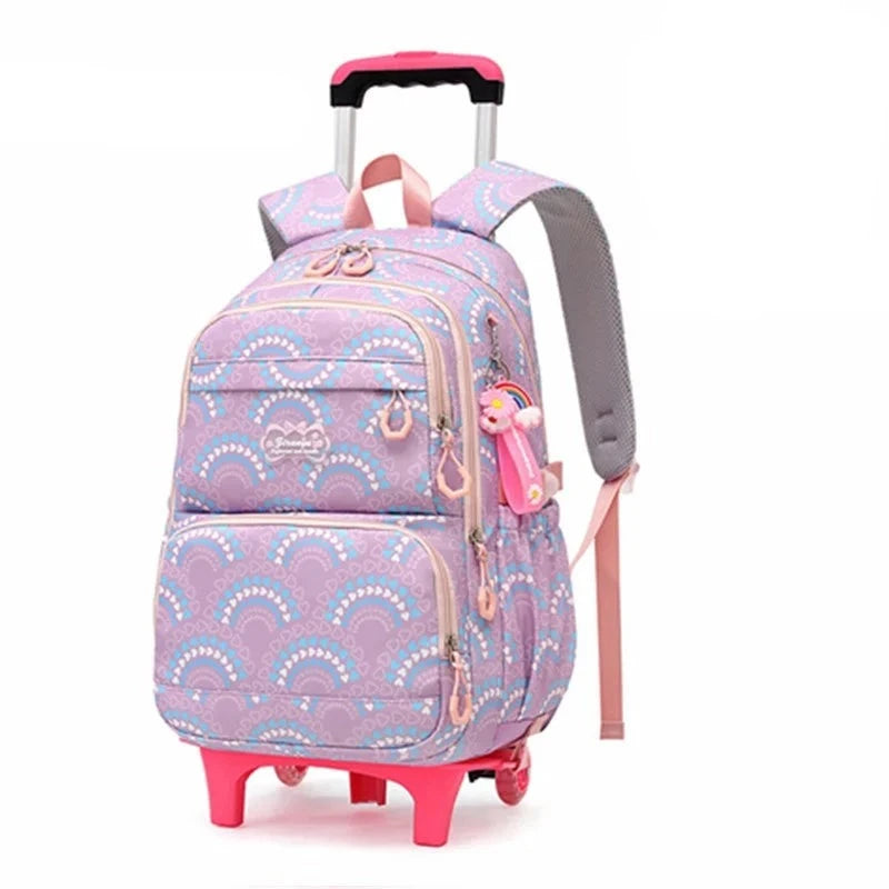 Kid's Nylon Zipper Closure Printed Waterproof School Backpack