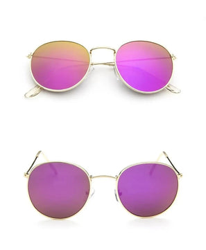 Women's Alloy Frame Polycarbonate Lens Round Shape Sunglasses