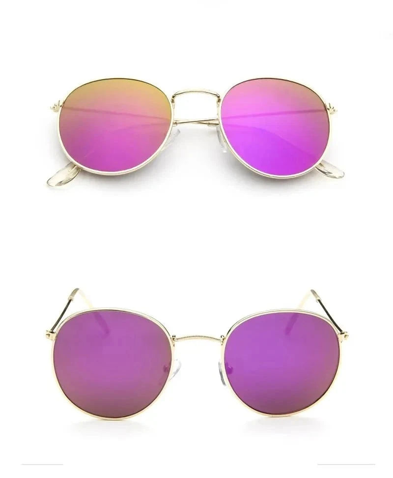 Women's Alloy Frame Polycarbonate Lens Round Shaped Sunglasses