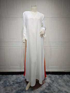 Women's Arabian Polyester Full Sleeves Solid Pattern Casual Abaya