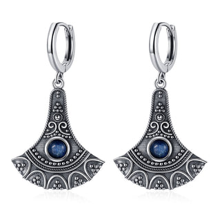 Women's Tibetan Silver Semi-Precious Stone Geometric Earrings