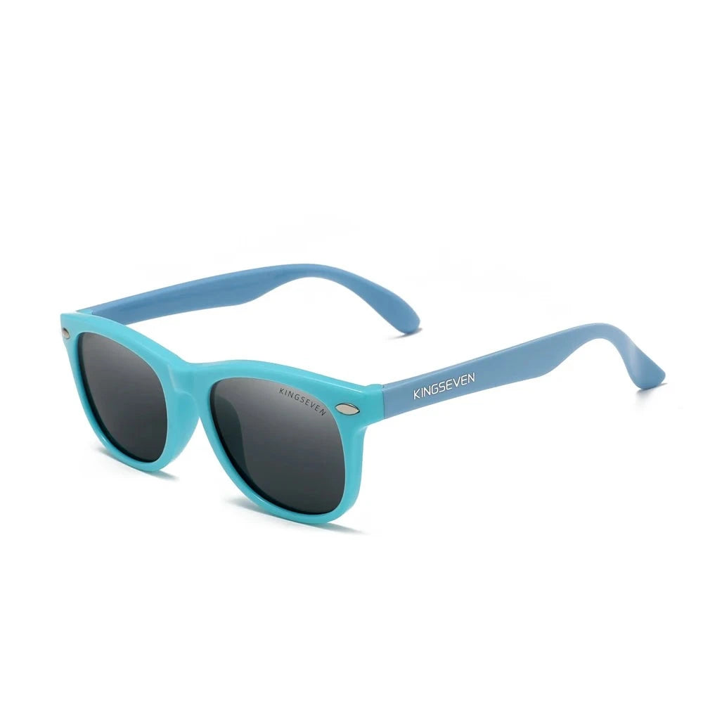 Kid's Polycarbonate Frame Square Shaped UV400 Trendy Sunglasses