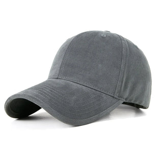 Men's Cotton Adjustable Strap Solid Pattern Casual Baseball Cap