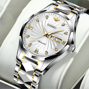 Men's Automatic Tungsten Steel Mechanical Waterproof Watches