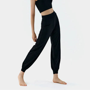 Women's Spandex Elastic Waist Closure Workout Sports Wear Pants