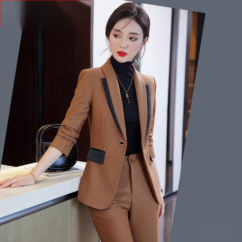 Women's Notched Collar Full Sleeves Single Breasted Blazer Sets