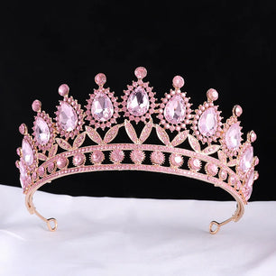 Women's Zinc Alloy Water Drop Pattern Tiaras Bridal Classic Crown