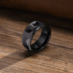 Men's Metal Tungsten Geometric Pattern Trendy Wedding Ring