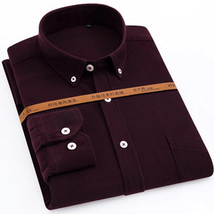 Men's Polyester Turn-Down Collar Full Sleeve Single Breasted Shirt