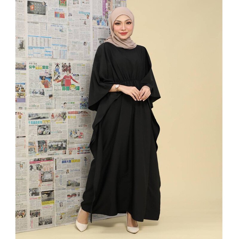 Women's Arabian Polyester Long Sleeves Plain Pattern Casual Abaya