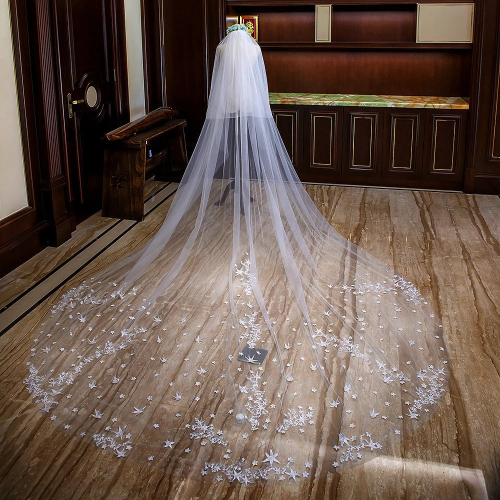 Women's Polyester Lace Edge Two-Layer Bridal Wedding Veils